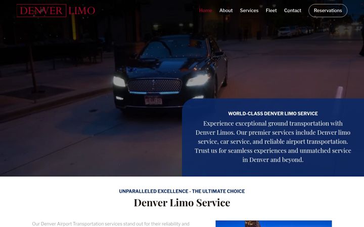 Screenshot of denverlimo.com