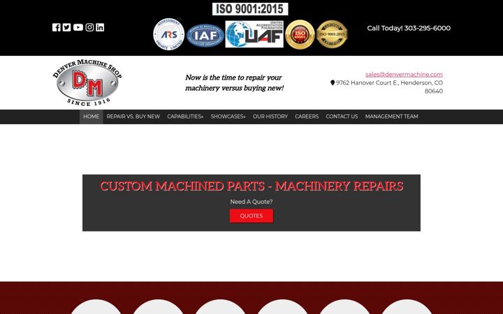 Screenshot of denvermachine.com