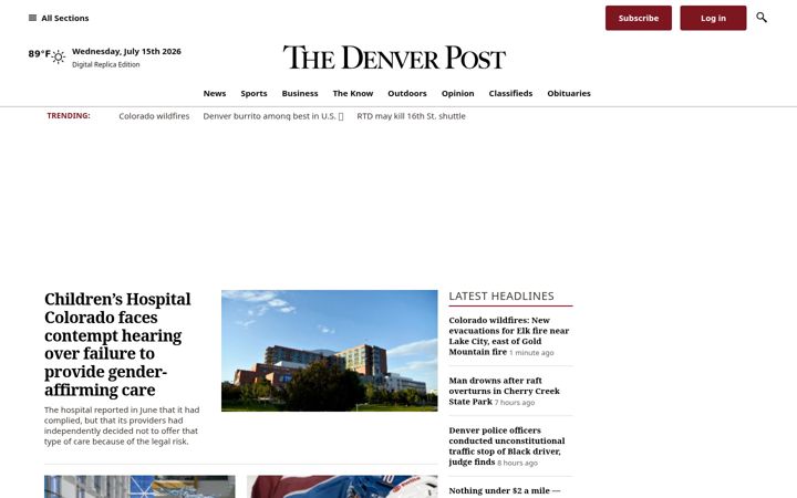 Screenshot ta' denverpost.com
