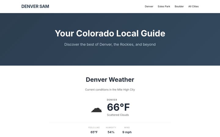 Screenshot of denversam.com
