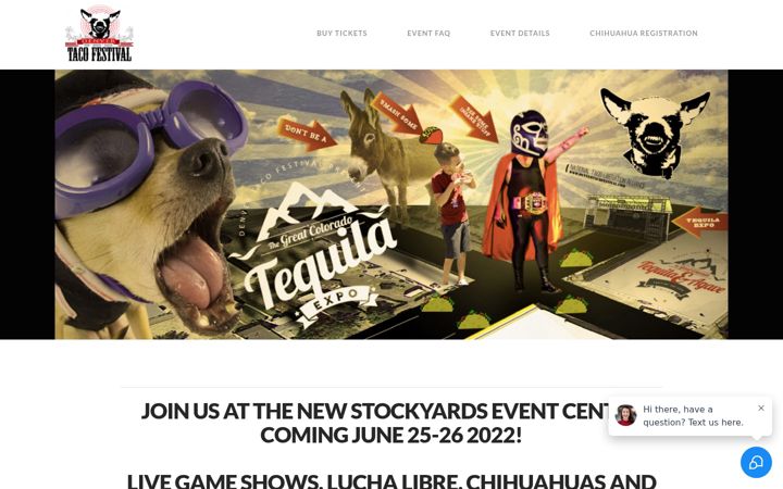 Screenshot of denvertacofestival.com