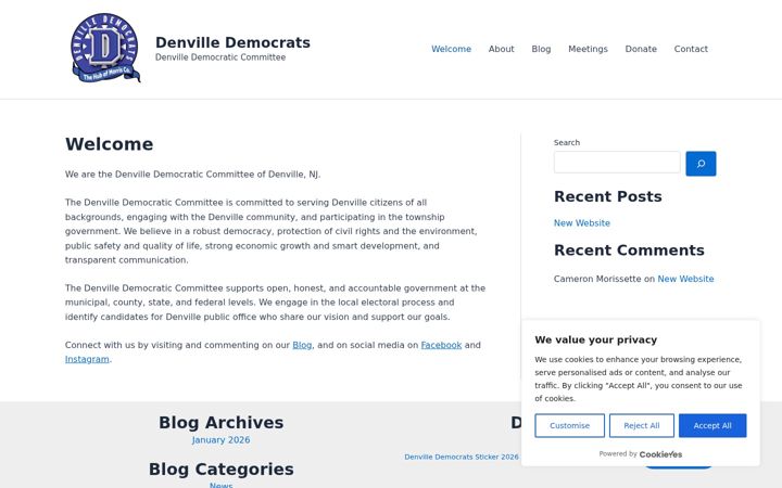 Screenshot of denvilledemocrats.org