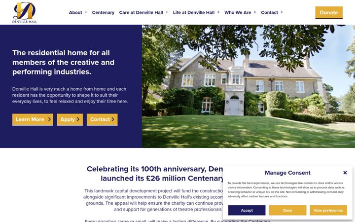 Screenshot of denvillehall.org.uk