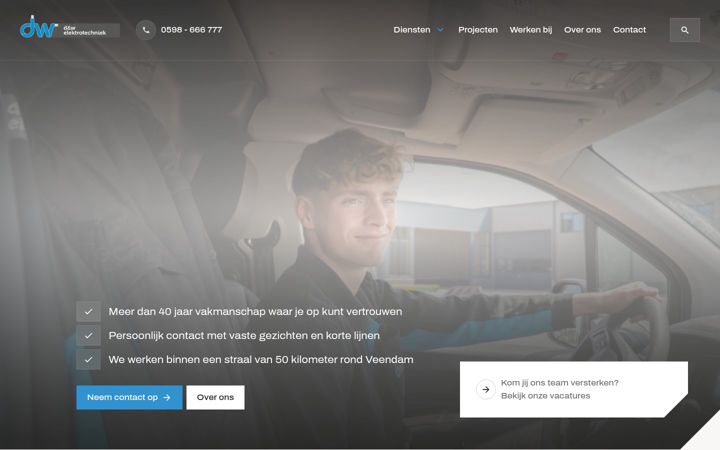 Screenshot of denwelektrotechniek.nl