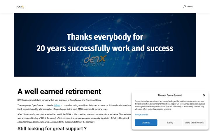 Screenshot of denx.de