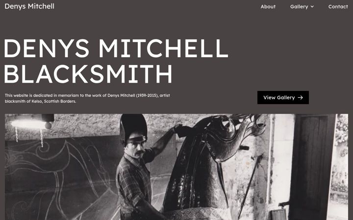 Screenshot van denysmitchellblacksmith.co.uk