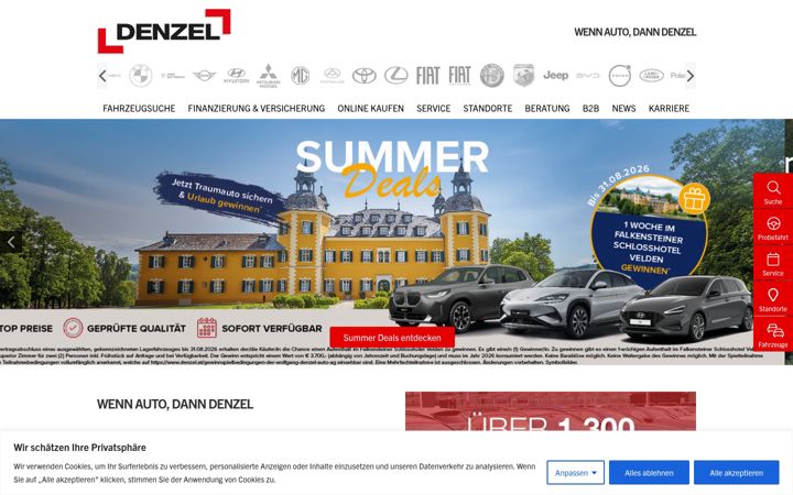 Képernyőkép: denzel.at