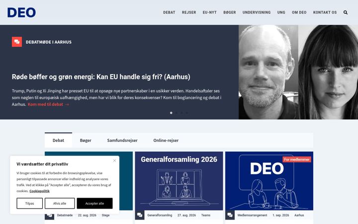 Screenshot of deo.dk