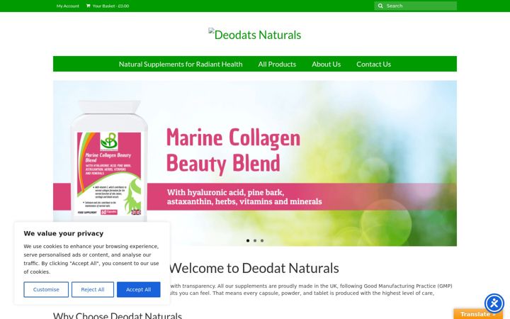 Screenshot of deodatbeautyessentials.com