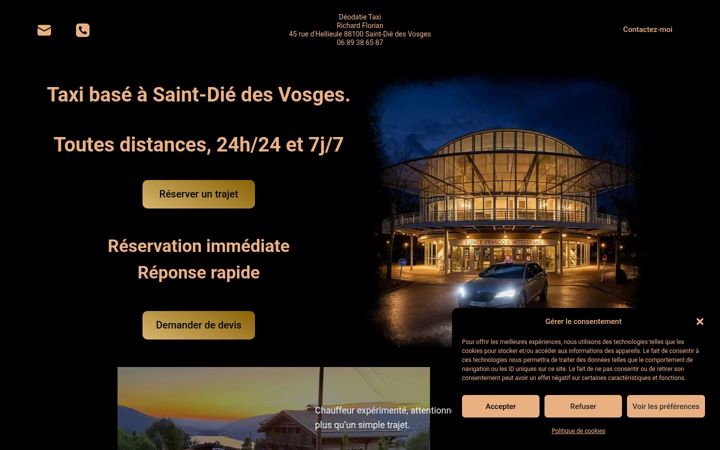 Screenshot of deodatie-taxi.fr