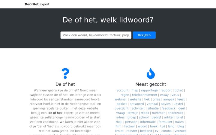 Screenshot of deofhet.expert