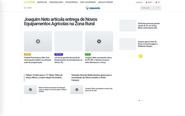 Kuvakaappaus sivustosta deolhoemgravata.com.br