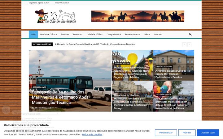 Kuvakaappaus sivustosta deolhoemriogrande.com.br