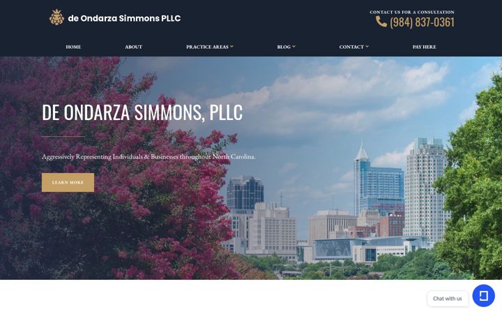 Screenshot of deondarzasimmons.com