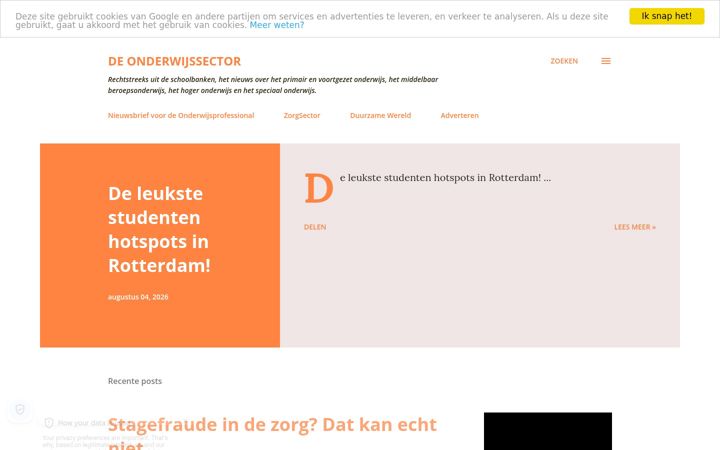 Screenshot of deonderwijssector.eu