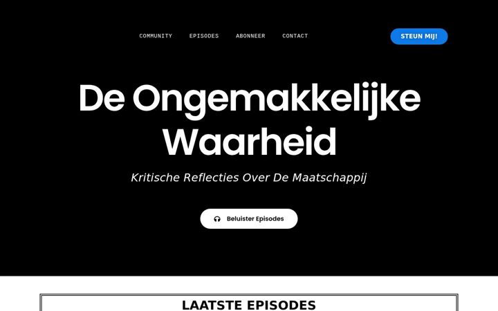 Screenshot of deongemakkelijkewaarheid.com