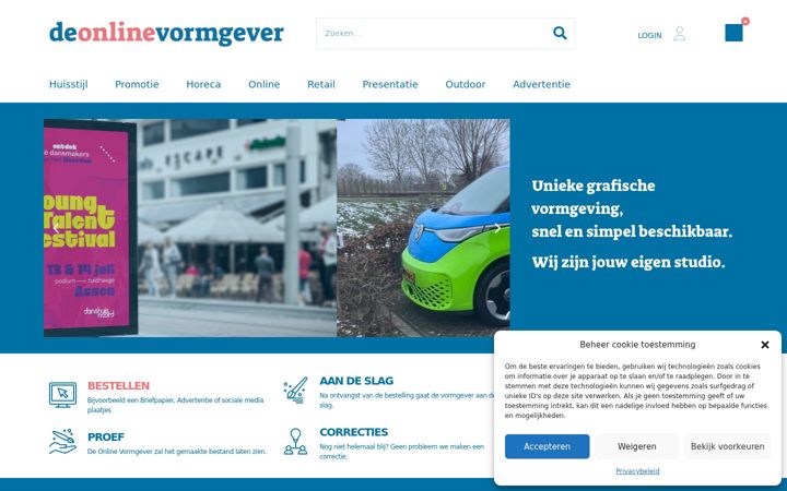 Snímek obrazovky deonlinevormgever.nl