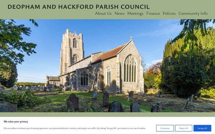 Screenshot of deophamandhackford-pc.gov.uk