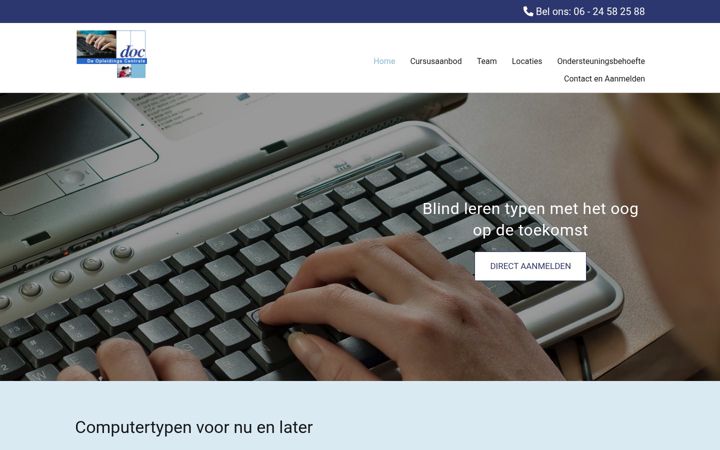 Screenshot ta' deopleidingscentrale.nl