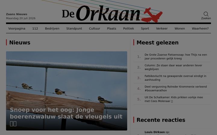 Screenshot of deorkaan.nl