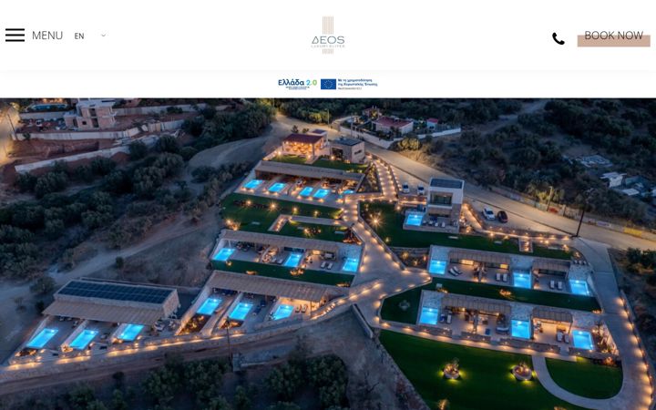 Snímek obrazovky deosluxurysuites.gr