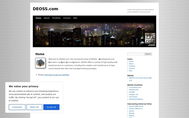 Screenshot of deoss.com