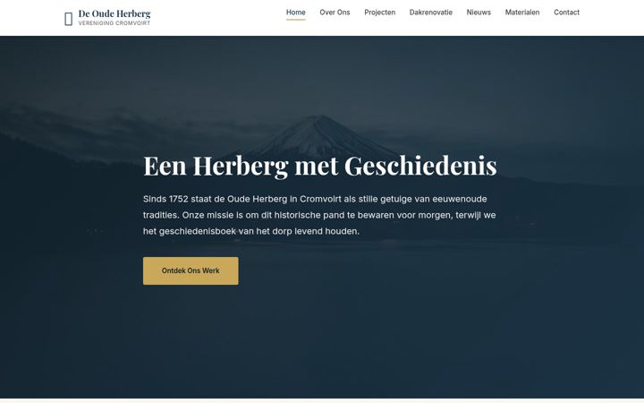 Screenshot of deoudeherbergcromvoirt.nl