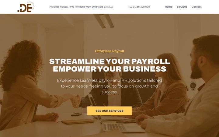 Screenshot of deoutsourcing.co.uk