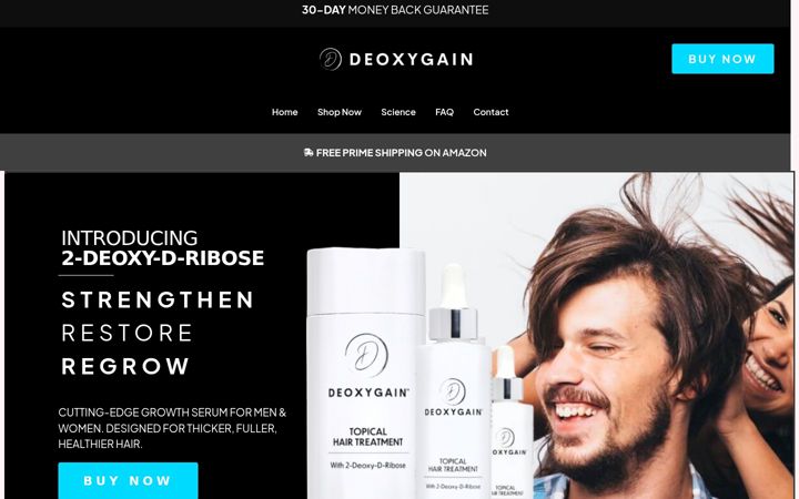 Screenshot of deoxygain.com