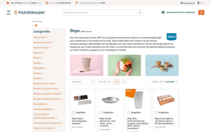 Screenshot of depa.eu