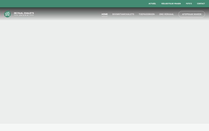 Screenshot of depaalchalets.nl
