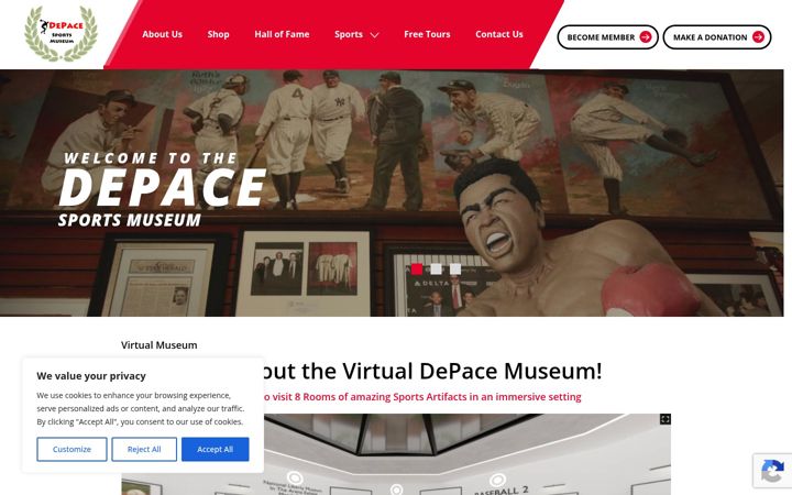 Ekrano kopija depacemuseum.org