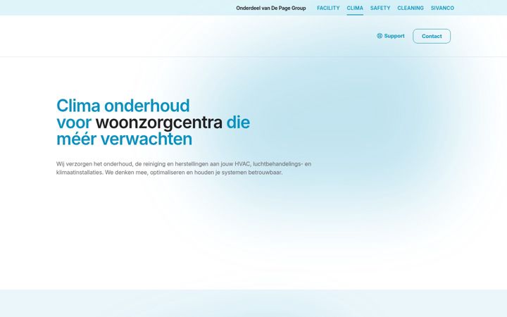 Screenshot of depage-clima.be