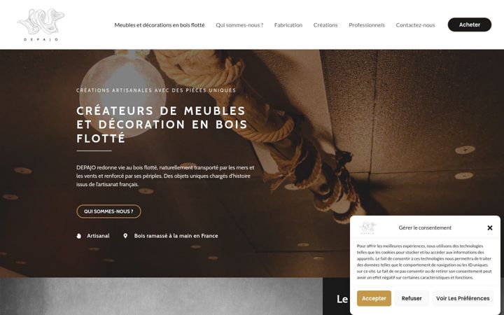 Screenshot of depajo.fr