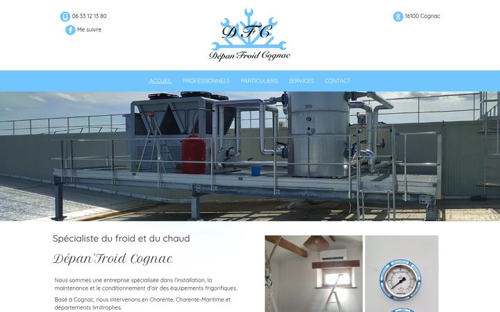 Screenshot of depan-froid-cognac.fr