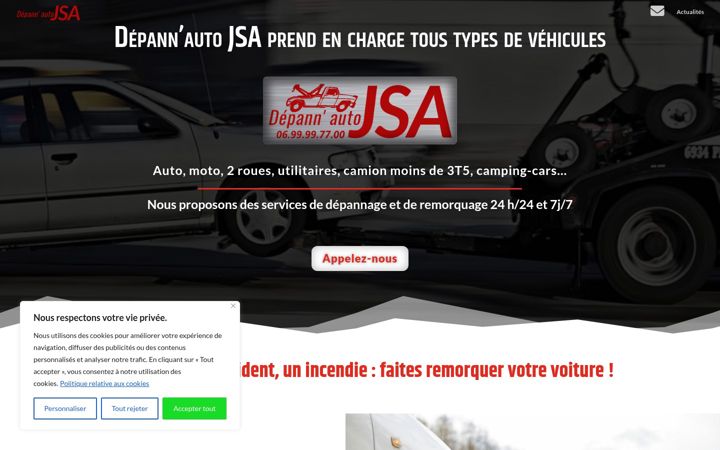 Screenshot of depann-auto-jsa-nantes.fr