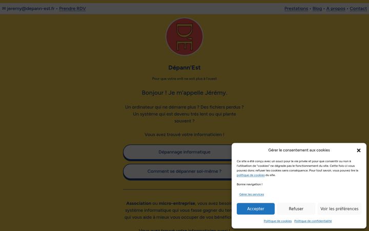Screenshot of depann-est.fr