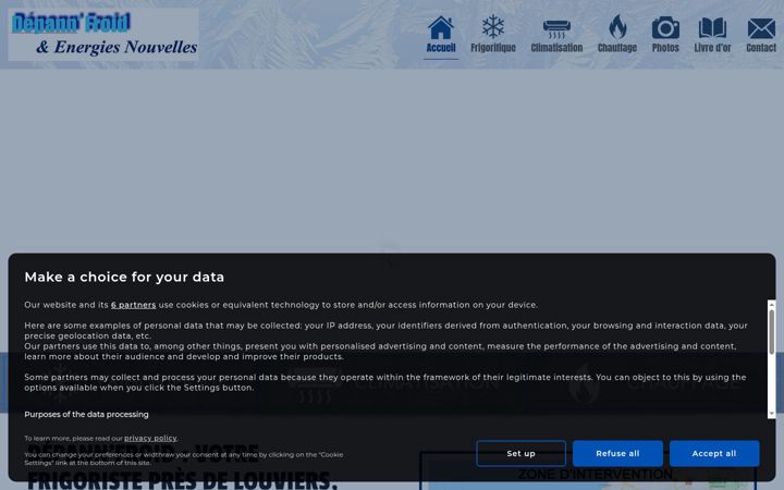 Screenshot of depann-froid.com