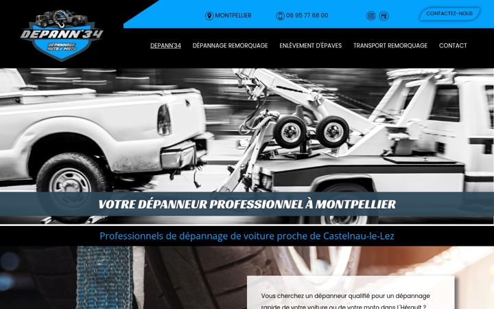 Screenshot of depann34.com
