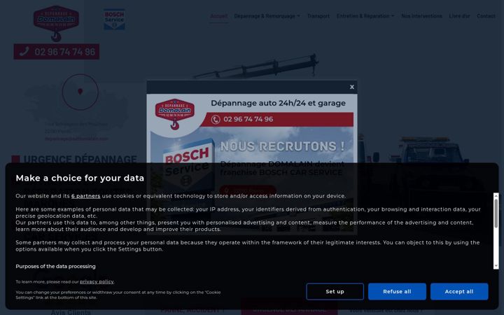 Skjámynd af depannage-auto-bretagne.fr