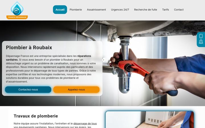 Screenshot van depannage-france.fr
