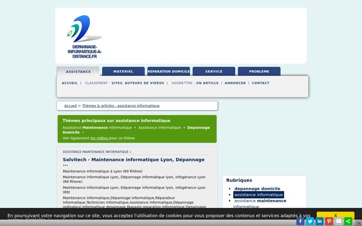 Screenshot van depannage-informatique-a-distance.fr