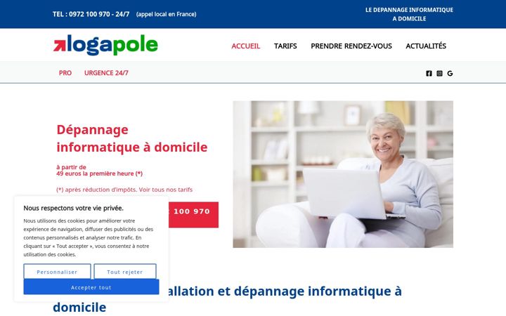 Screenshot van depannage-informatique-a-domicile.fr