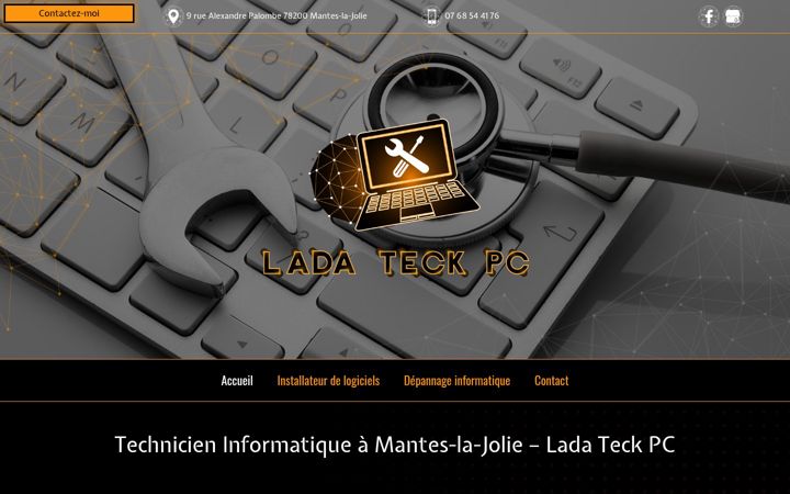 Screenshot van depannage-informatique-ladateckpc-manteslajolie.fr
