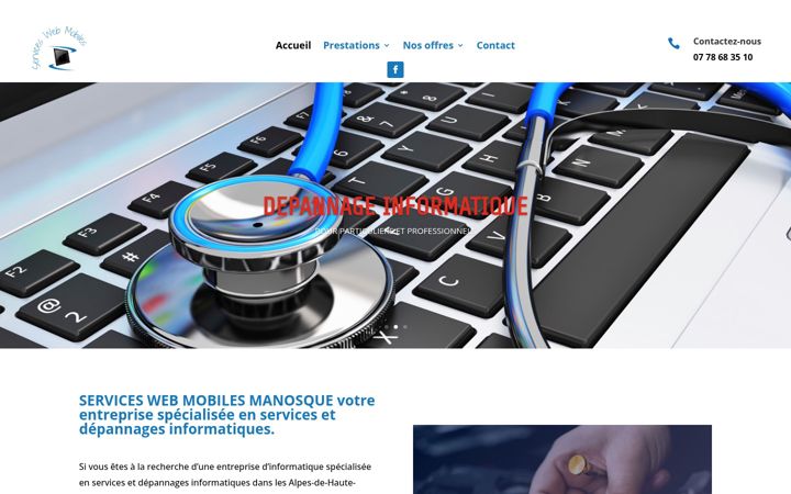 Screenshot van depannage-informatique04.fr