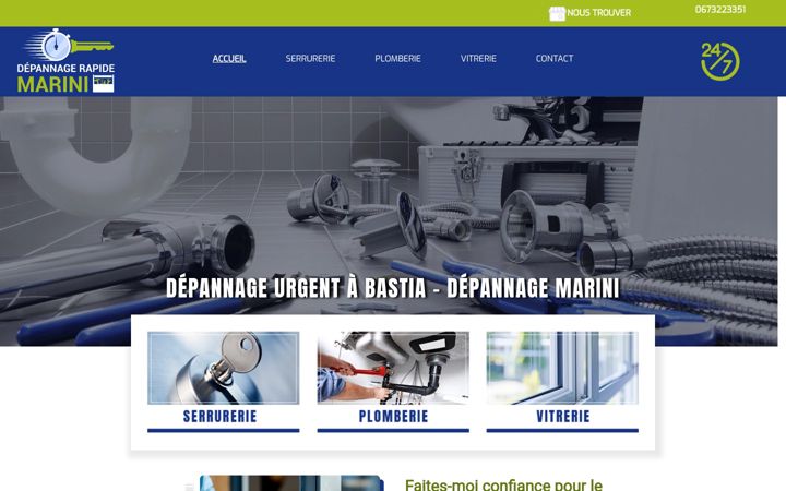 Screenshot van depannage-marini-urgence-bastia.fr