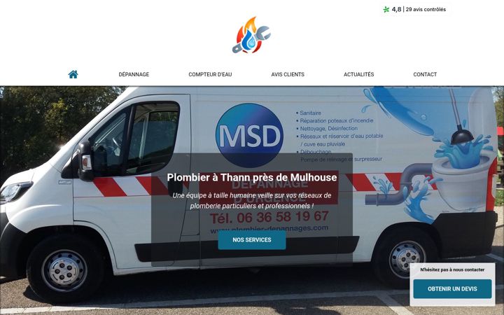 Screenshot van depannage-msd.fr