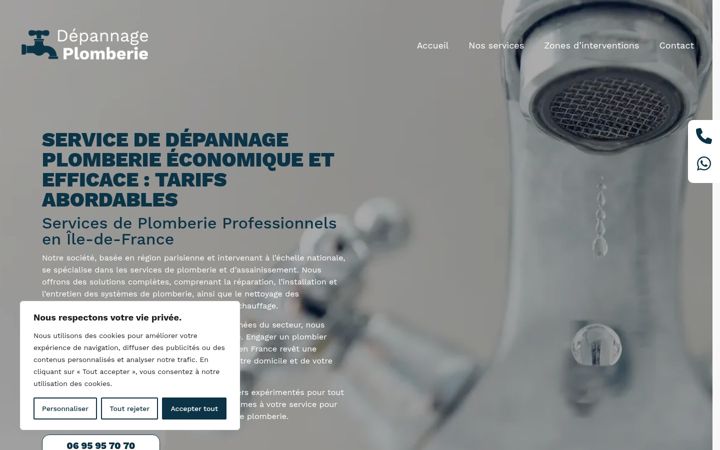 Screenshot van depannage-plombier-pascher.fr