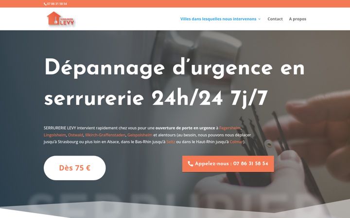 Skjermbilde av depannage-serrurerie-levy.fr