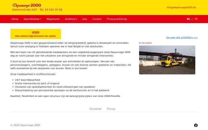 Screenshot of depannage2000.be